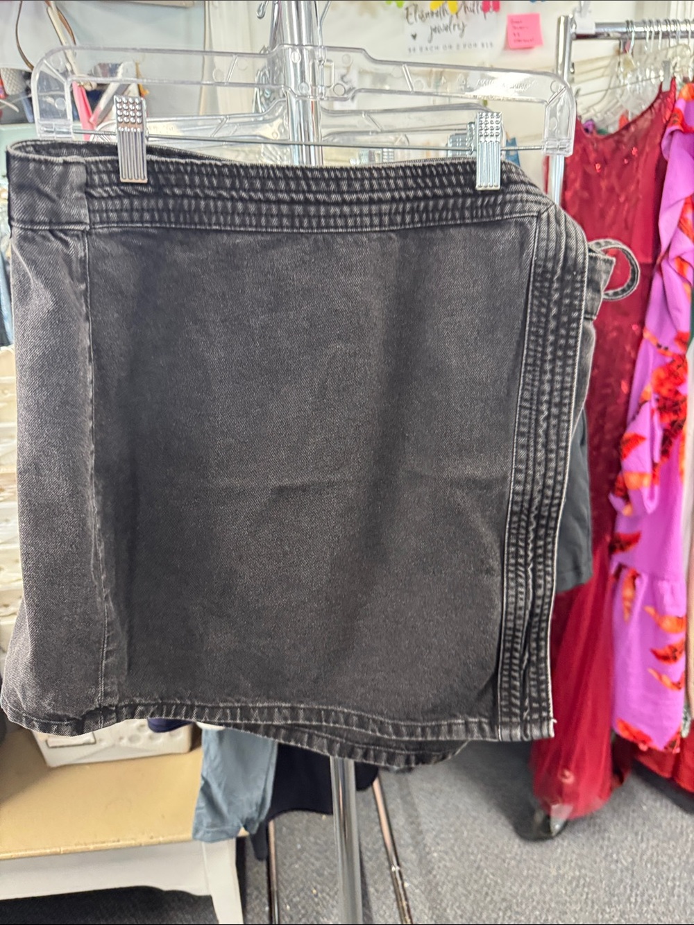 H&M denim wrap skirt L // 091919